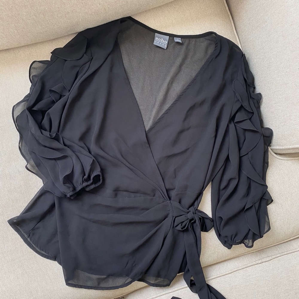Sheer black top